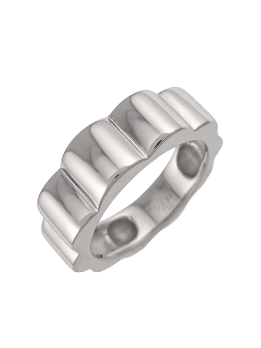 Chanel Profield Camellia 49 Ring 18K White Gold 750